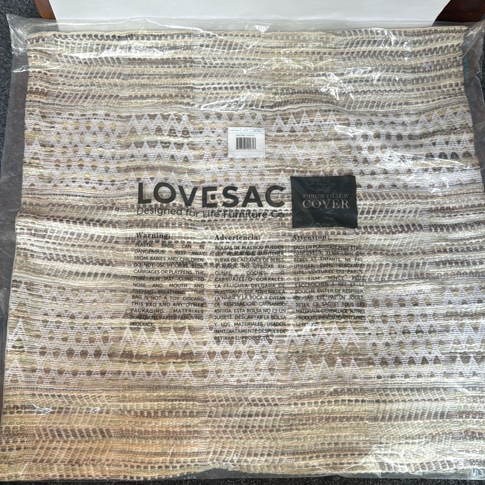 Pair of Lovesac 24x24 pillow sham covers
